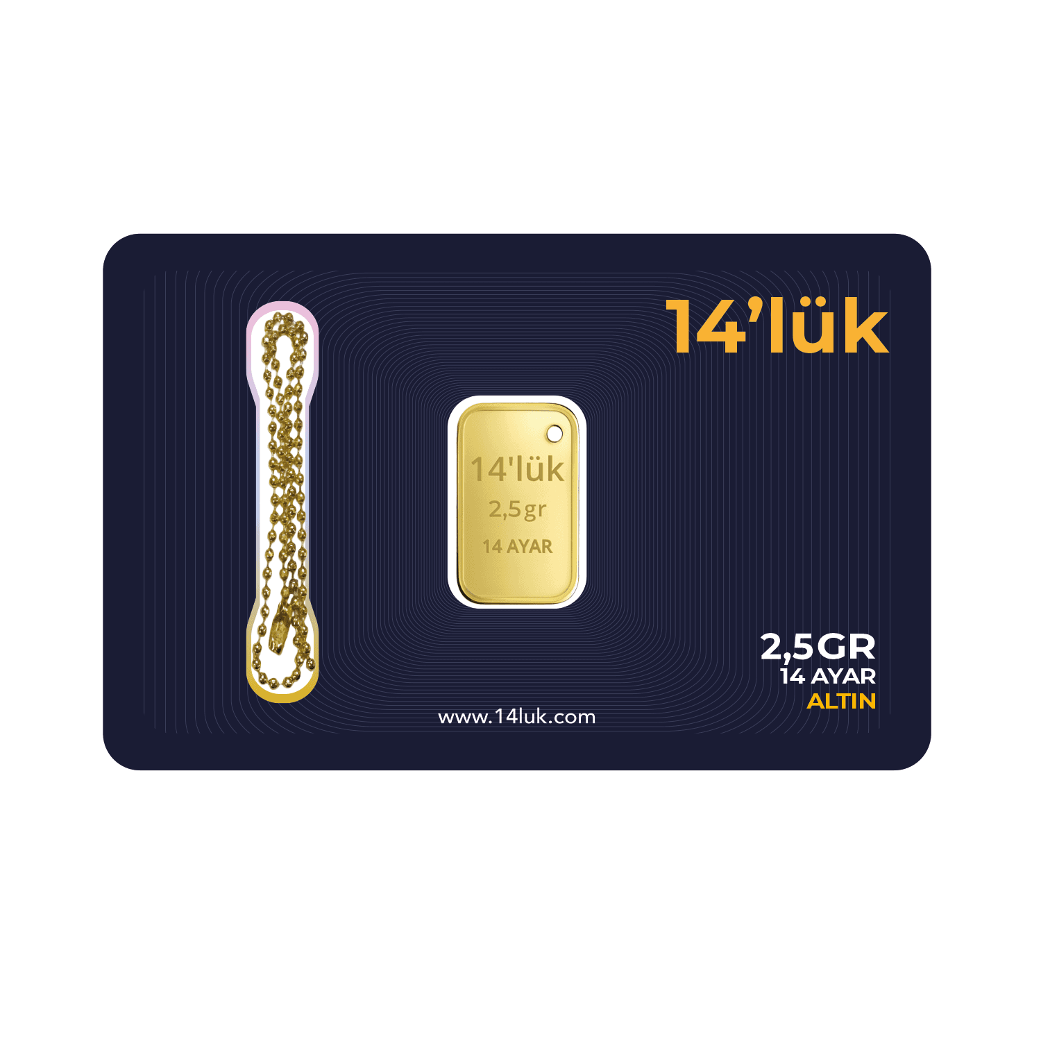 14'lük 2.5 Gram Altın Ön Yüzü